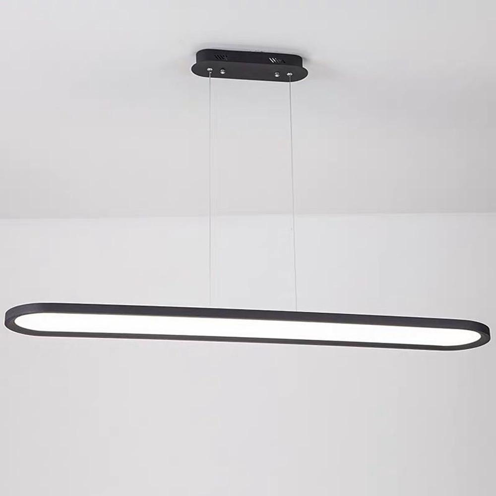 Modern Oval LED Pendant Light – Metal & Acrylic Ceiling Fixture