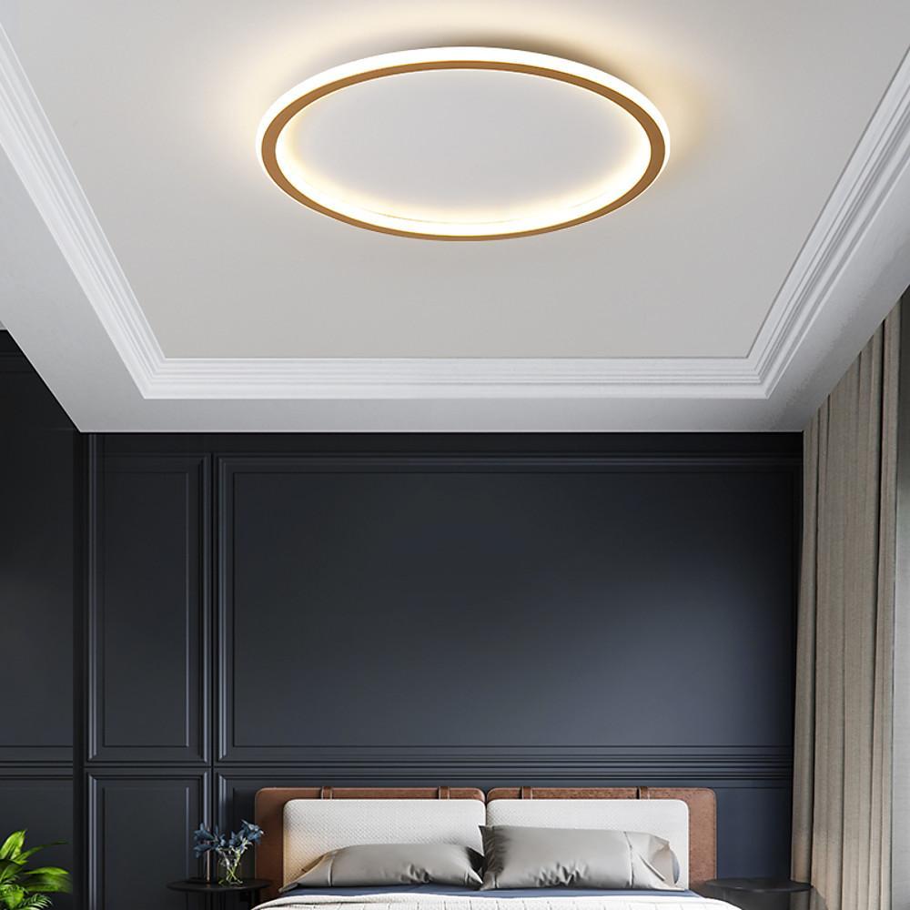 Minimalist Square Flush Mount LED Ceiling Light with Remote