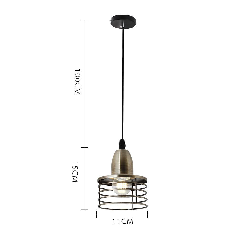 Modern Metal Pendant Light with Crystal Glass Shade