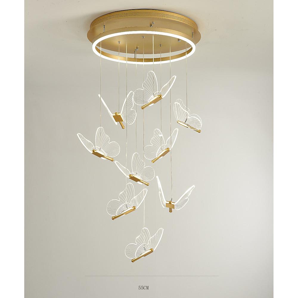 Butterfly Pendant Light Modern Acrylic Metal LED Chandelier