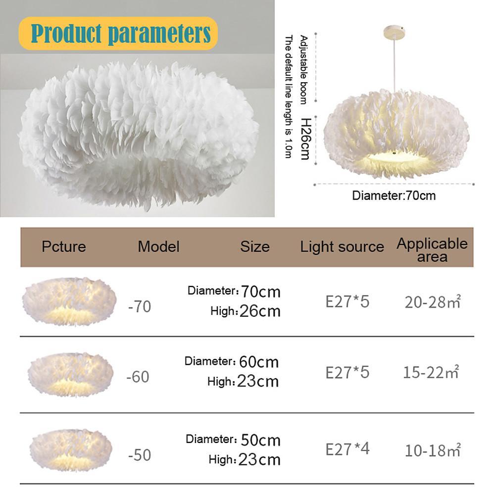 Nordic Feather Pendant Light - Artistic Ambient Ceiling Fixture