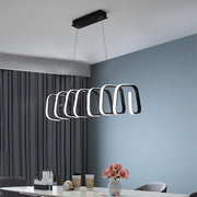 Modern Triangular LED Pendant Light - Acrylic Wave Design