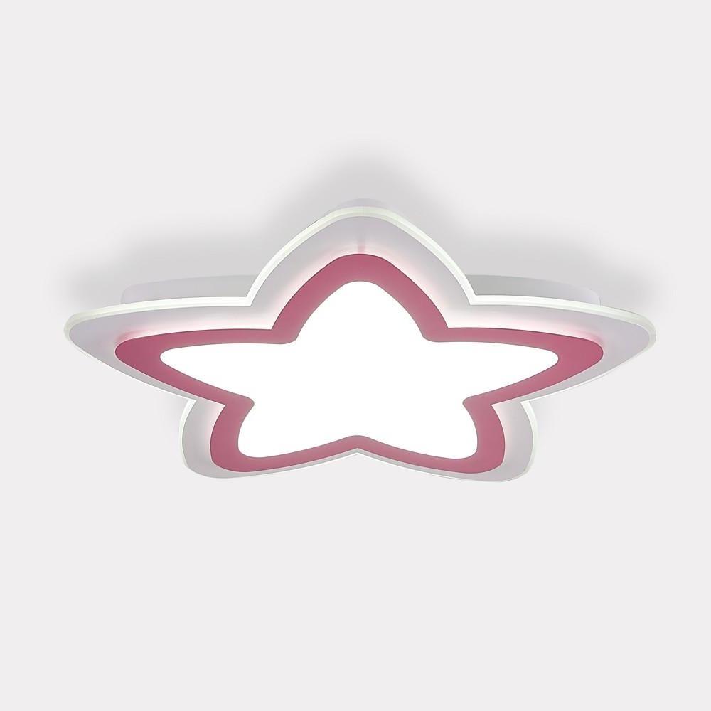 Star Shape White LED Flush Mount Ceiling Light – Modern Metal Fixture