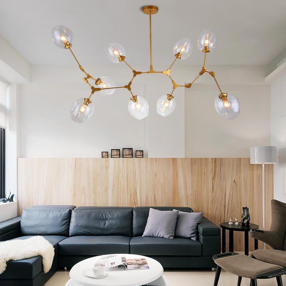 Bubble Sputnik Chandelier - 5 to 11 Lights, Gold Finish