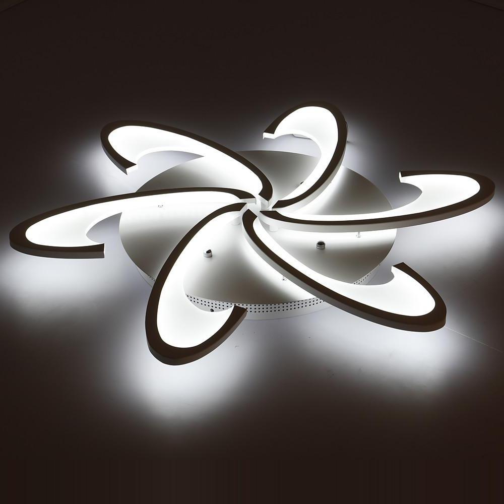 Modern Geometric Wave Flush Mount Ceiling Light with LED 28 Inch