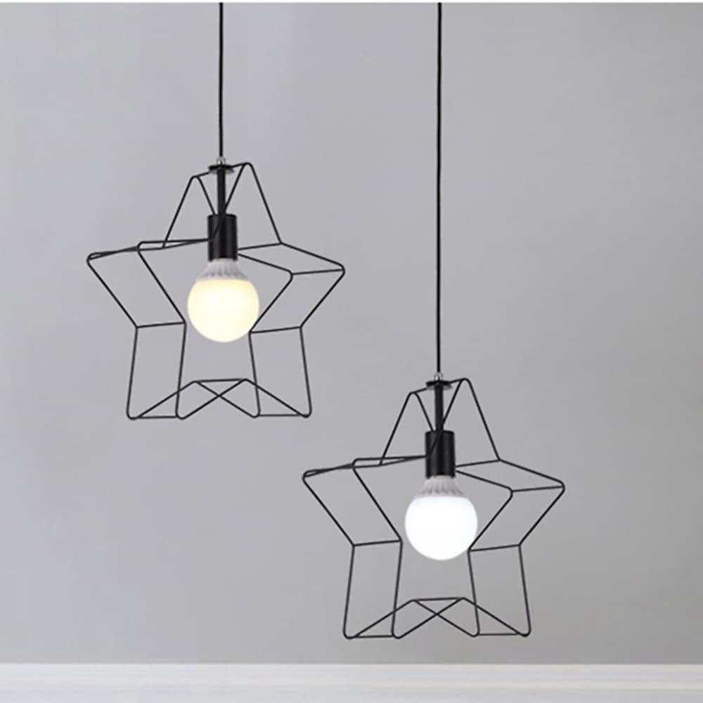 Modern Star Pendant Light Metal Ambient Lighting Fixture