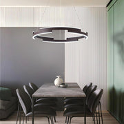 Circular LED Chandelier Modern Metal Ring Pendant Light