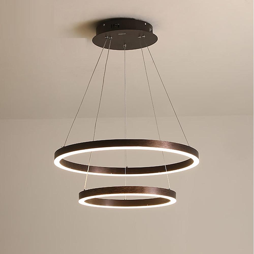 Two-Tier Circular LED Chandelier Modern Minimalist Pendant