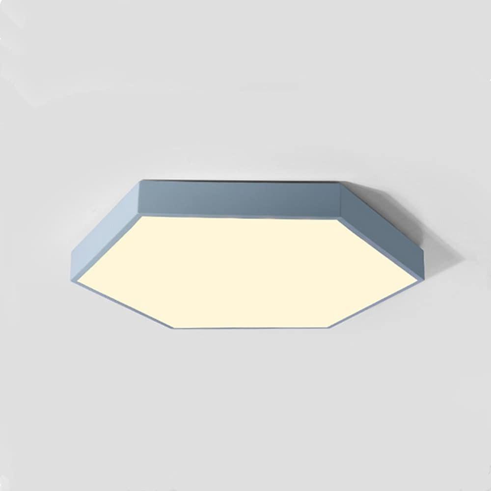 Geometric Hexagon LED Flush Mount Ceiling Light – Modern Dimmable