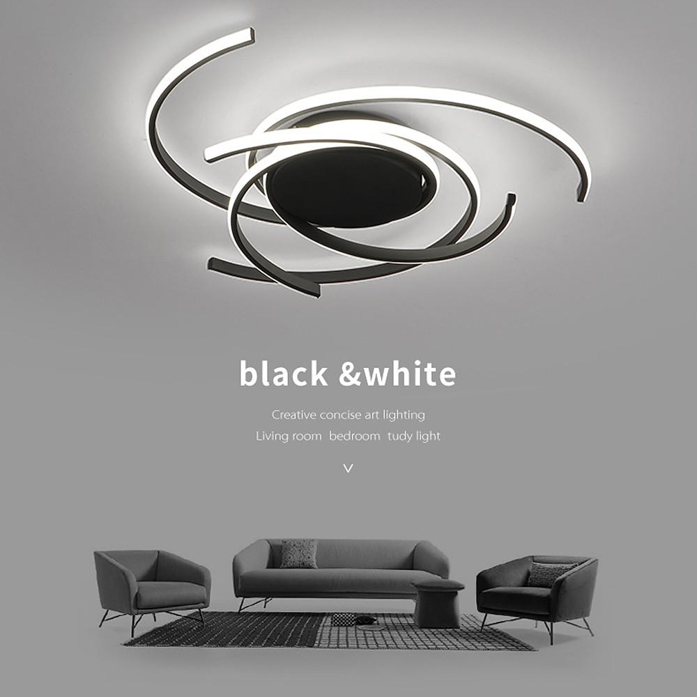 30" Abstract Swirl LED Flush Mount Ceiling Light - Modern Design