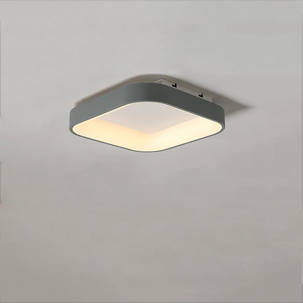 Square Modern LED Flush Mount Ceiling Light – Metal & Acrylic