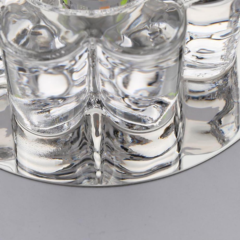 Crystal Flower Flush Mount LED Ceiling Light - Modern Electroplated