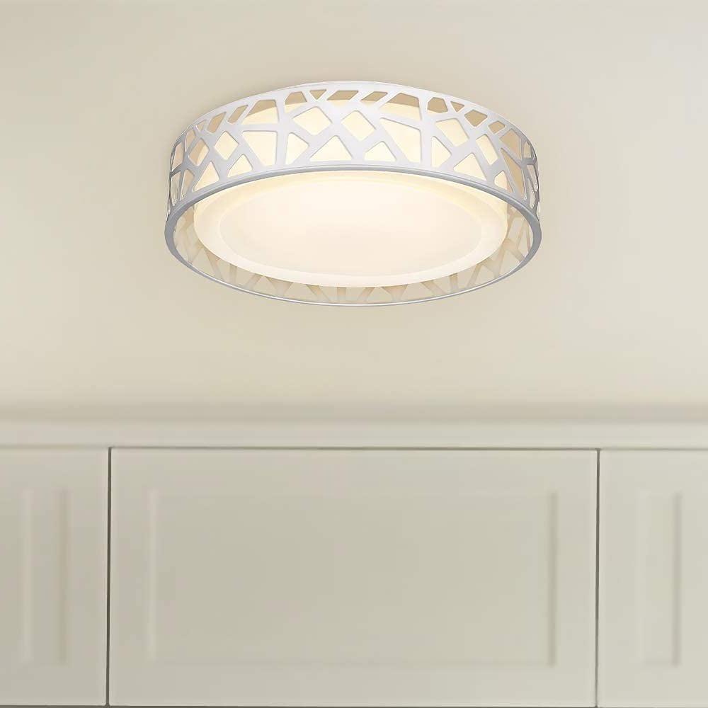 Nordic Drum Flush Mount LED Ceiling Light Metal & Acrylic