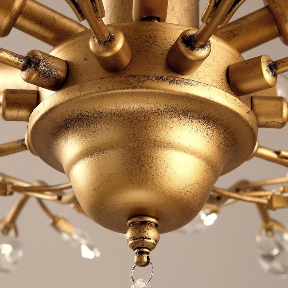 Crystal Flower Chandelier - Modern Ambient Lighting for Living Room