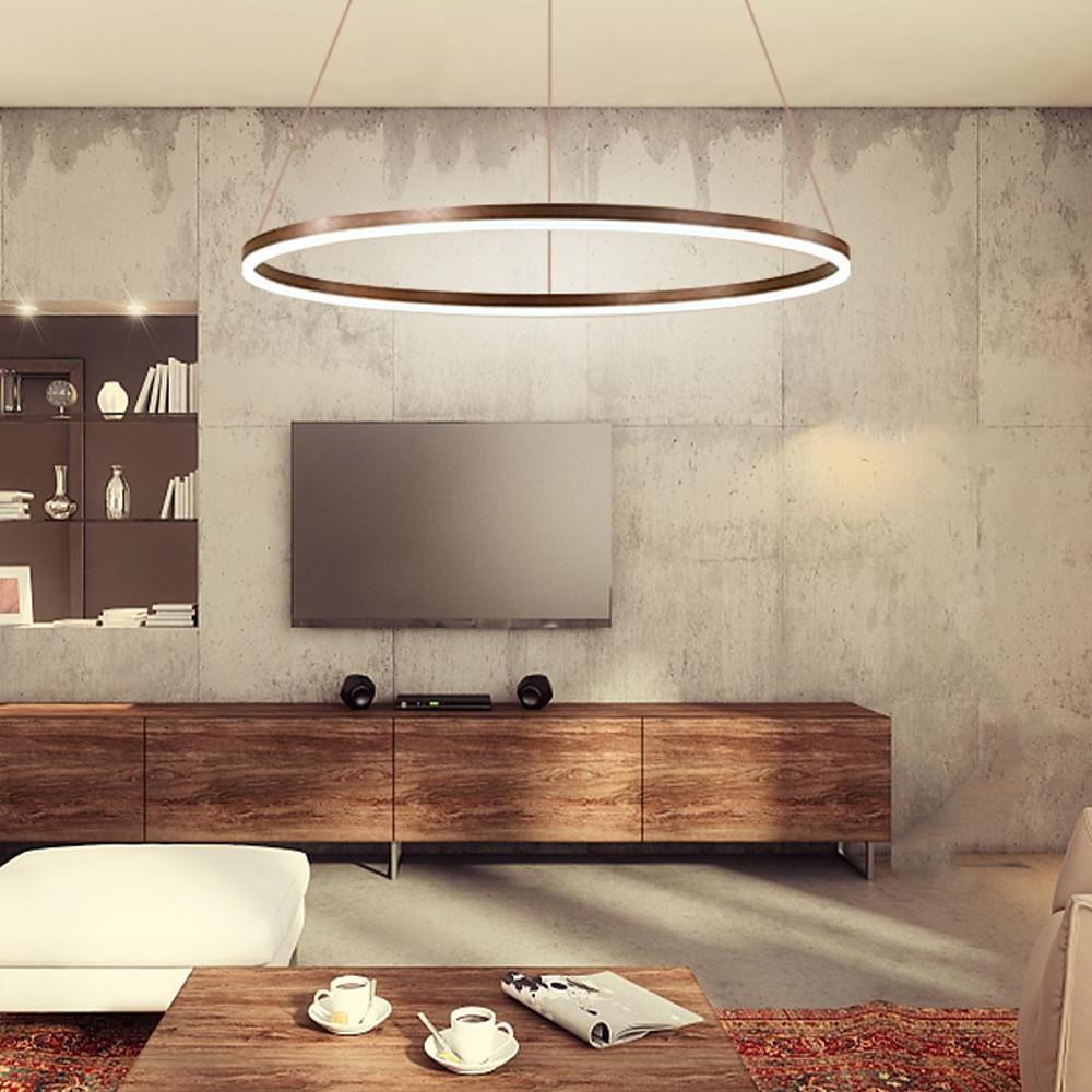 Modern Circle LED Pendant Light Dimmable Aluminum Chandelier