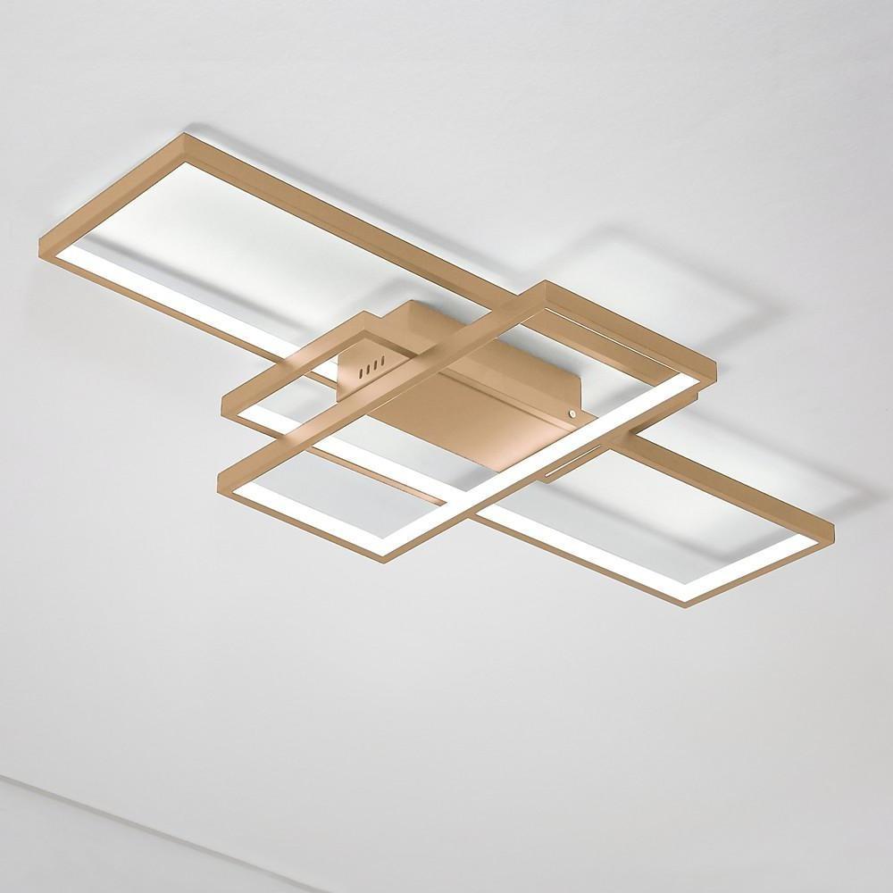 Modern Abstract LED Flush Mount Ceiling Light – Three Rectangles