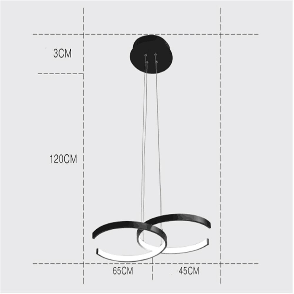 Modern C-Shaped Pendant Light | Aluminum & Acrylic | Dimmable LED