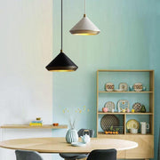Modern Conical Dome Pendant Light in Aluminum - Adjustable Height