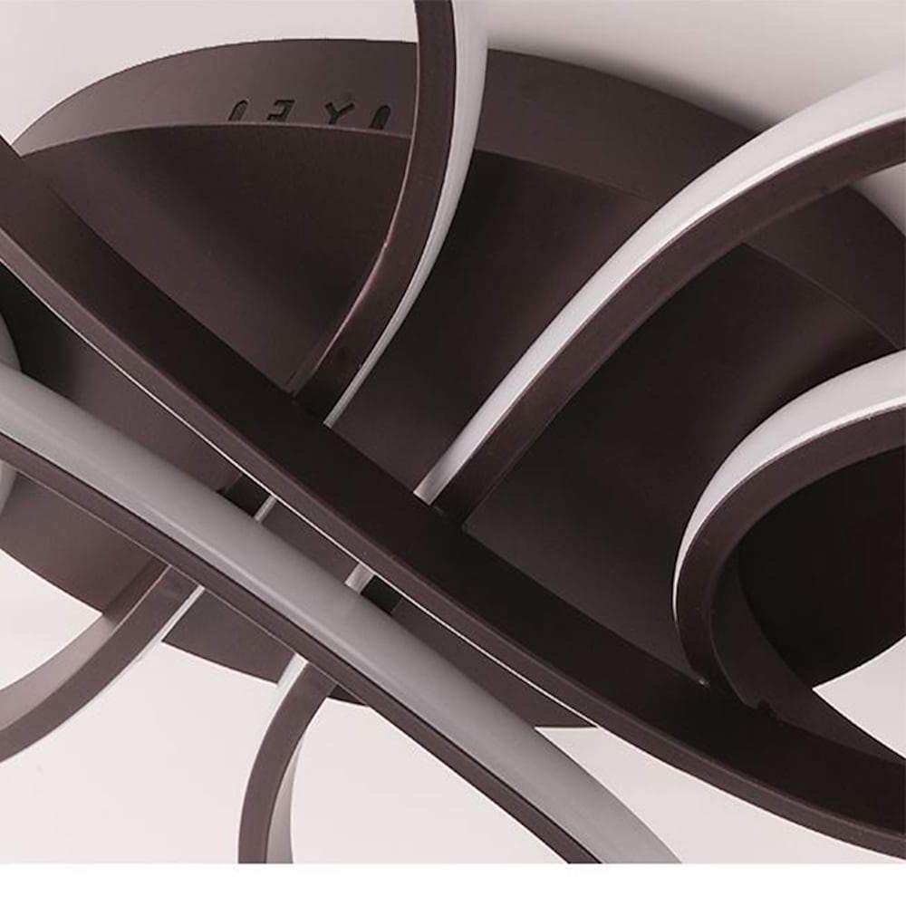 Curved Dimmable LED Flush Mount Ceiling Light – Modern Aluminum