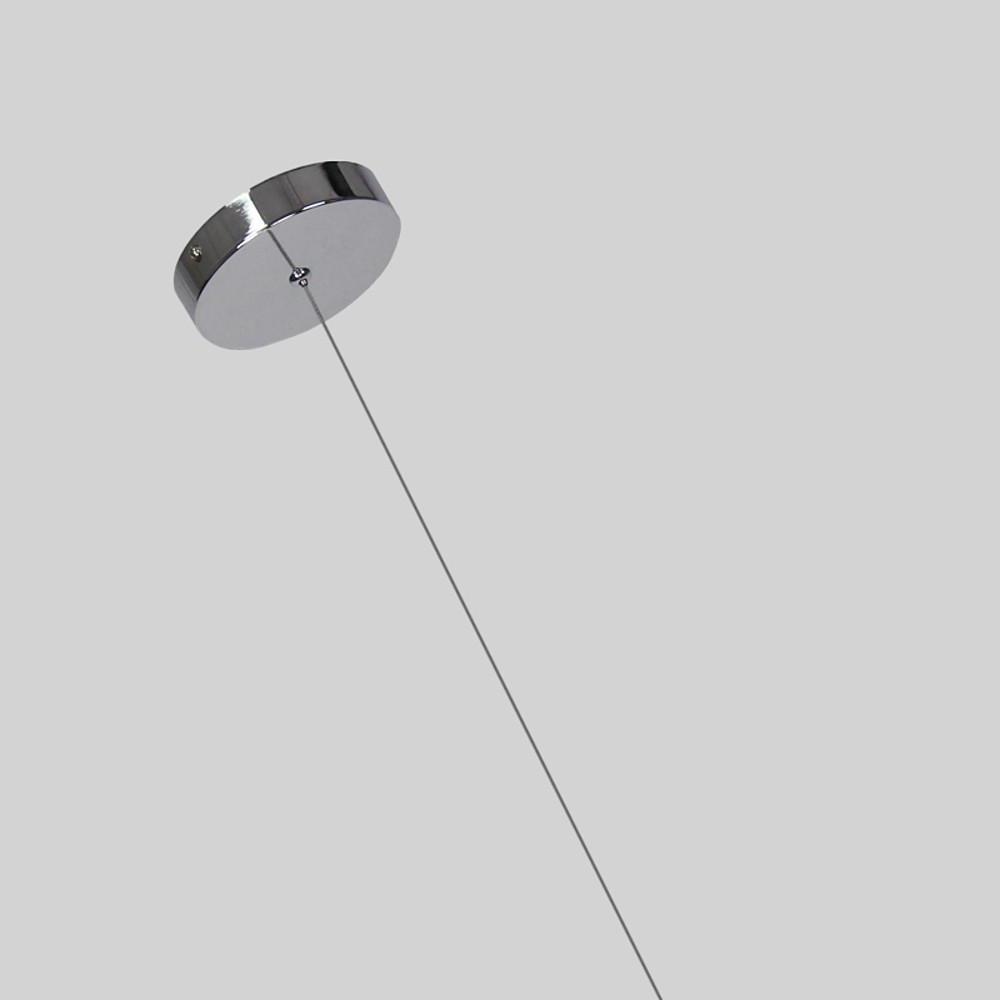 Modern Spherical Acrylic Pendant Light with LED Chrome Finish