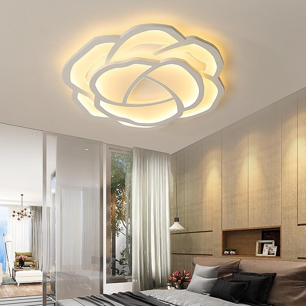 Flower Geometric LED Flush Mount Ceiling Light Dimmable Metal