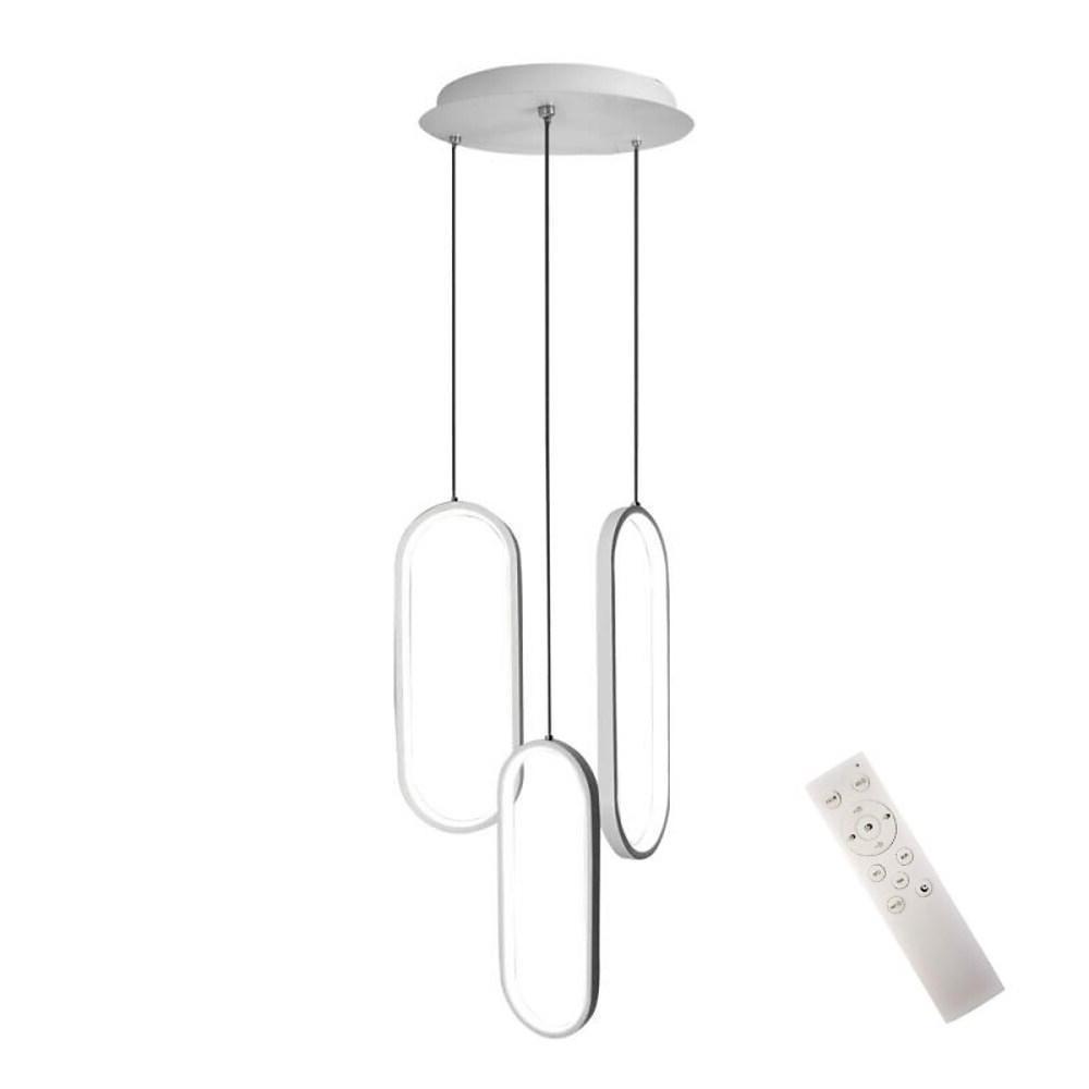 Modern Curved 3-Tier Oval Aluminum Chandelier Pendant Light