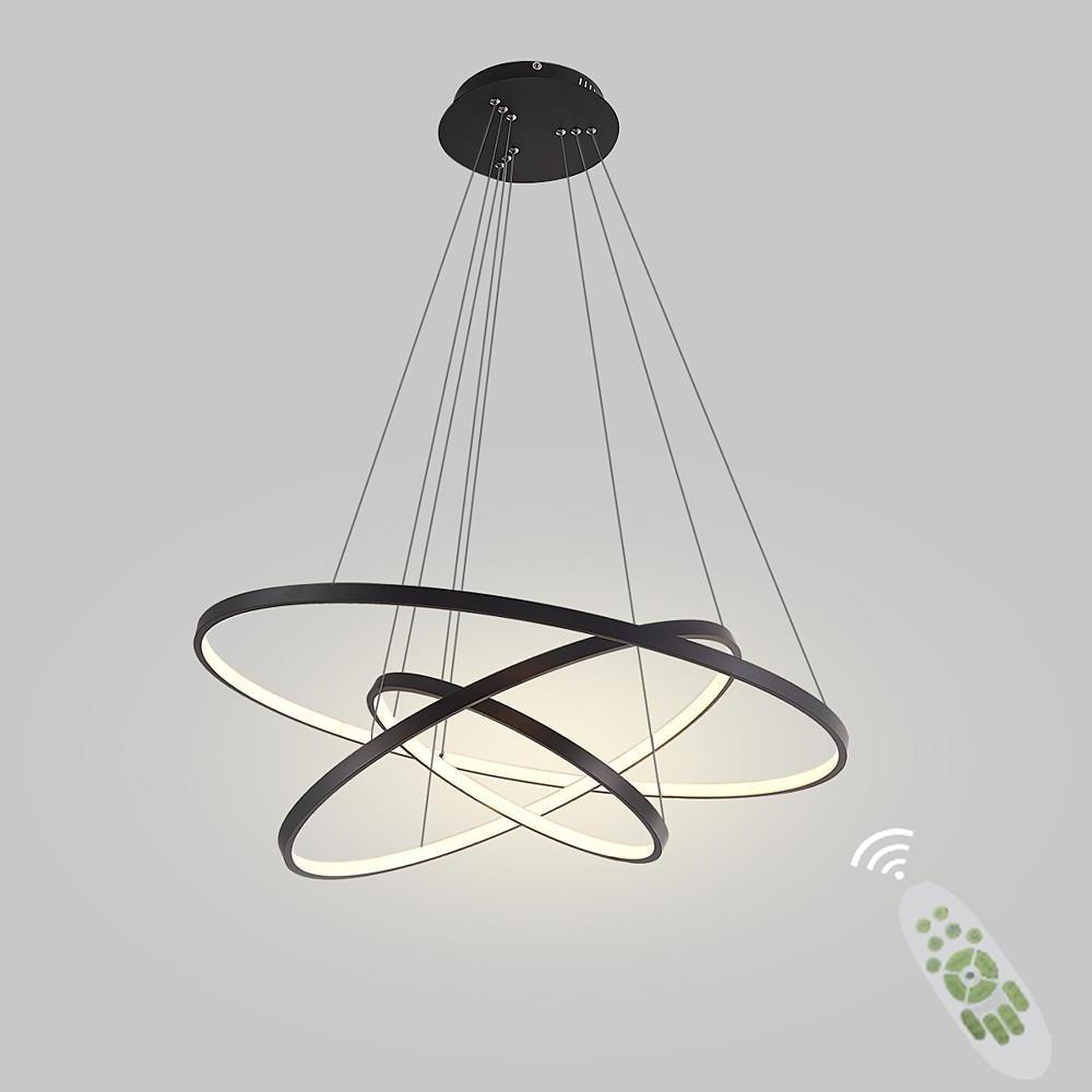 3-Ring Interweaved Circle LED Pendant Light Aluminum Acrylic
