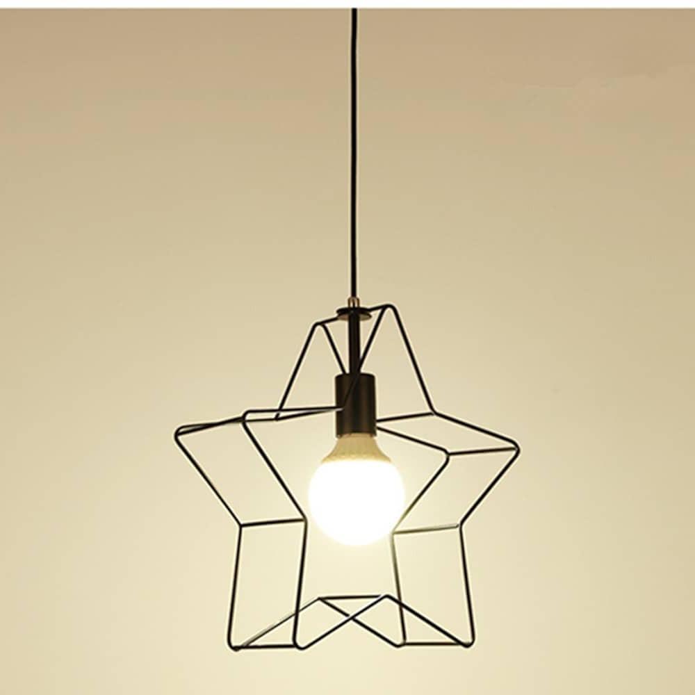 Modern Star Pendant Light Metal Ambient Lighting Fixture