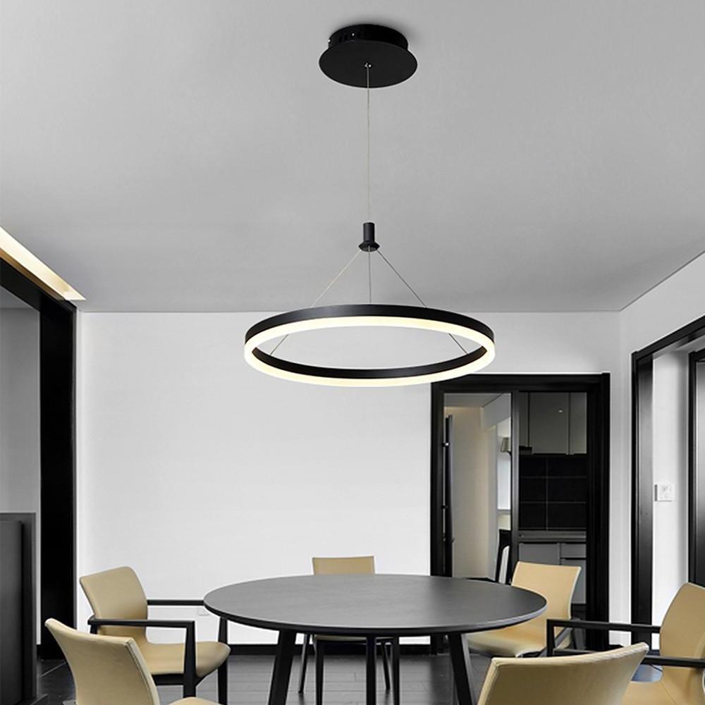 Modern LED Ring Pendant Light – Minimalist Aluminum Chandelier