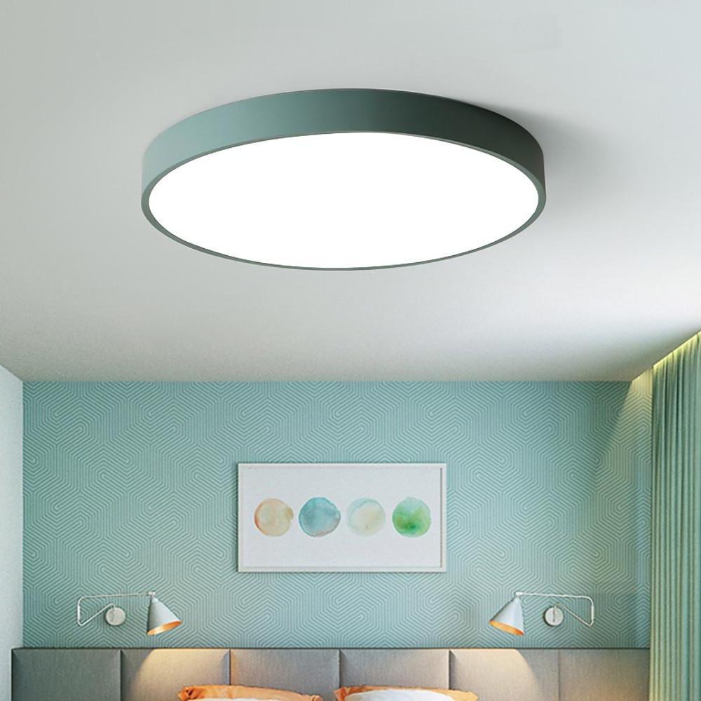Modern Round LED Flush Mount Ceiling Light - Customizable Colors