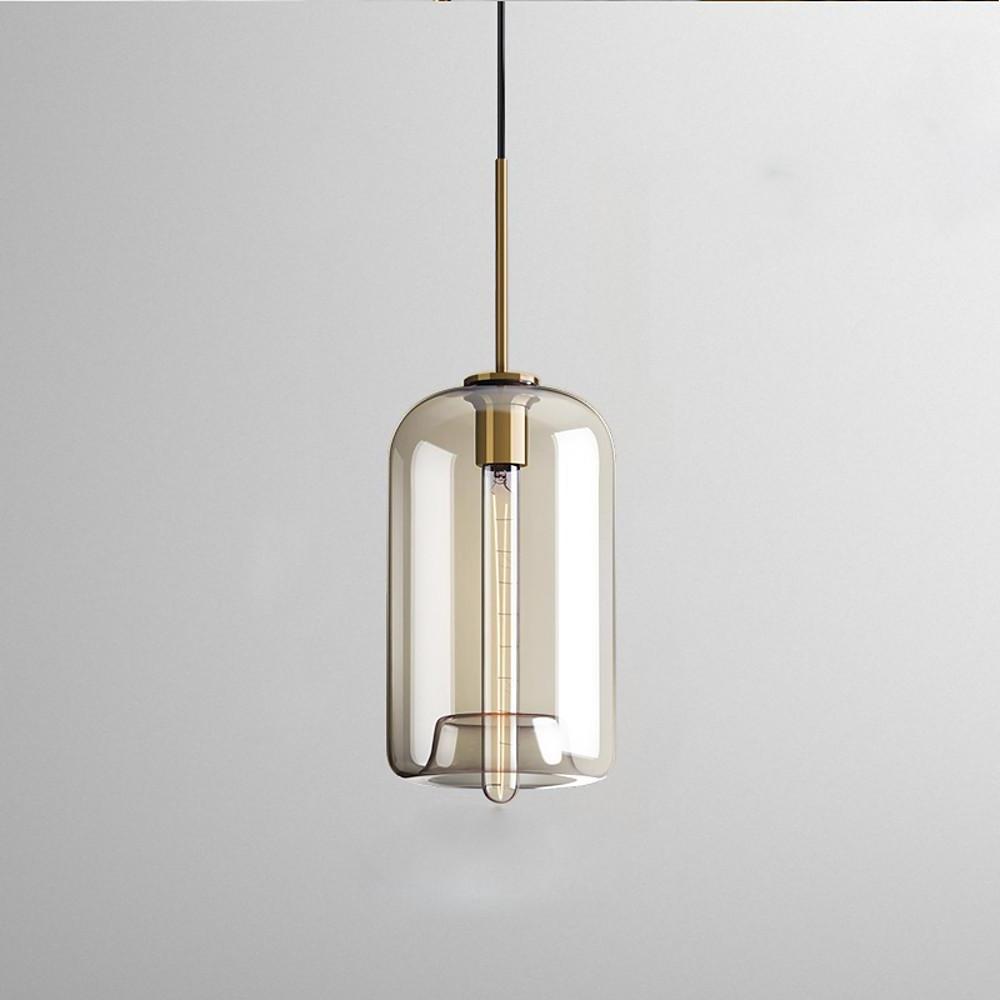 Vintage Electroplated Glass Pendant Light - Nordic Industrial Design