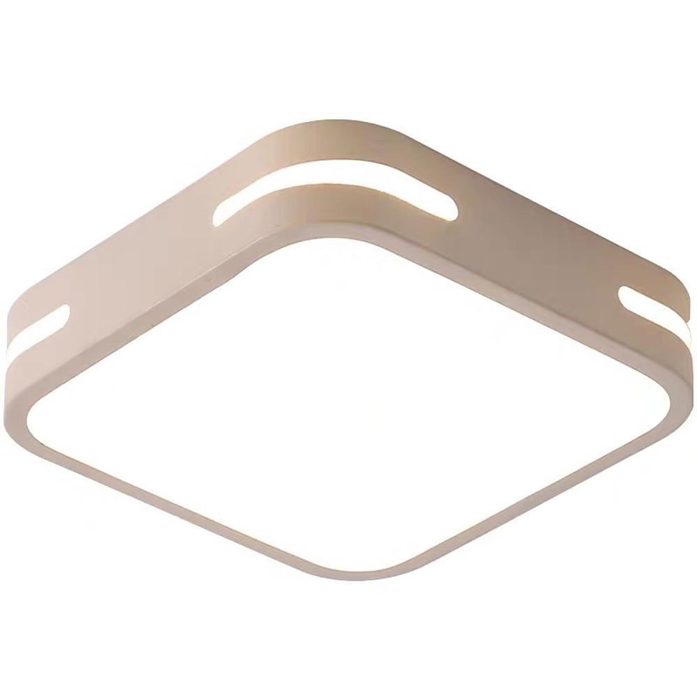 Modern Square Flush Mount LED Ceiling Light - Acrylic & Metal