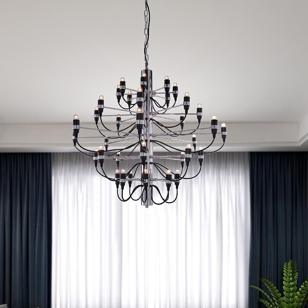 50-Light Electroplated Metal Tree Chandelier - Modern Industrial