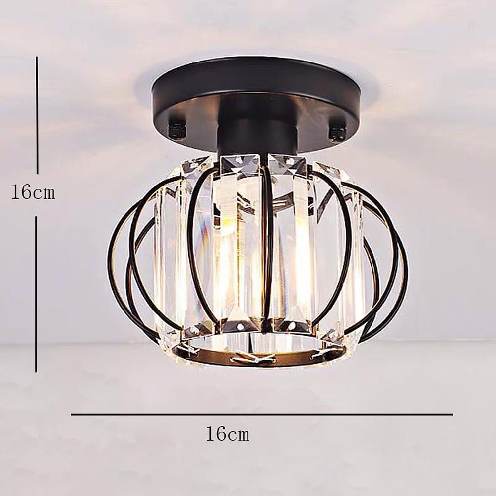 Modern Crystal Flush Mount Ceiling Light with LED Warm White Glow