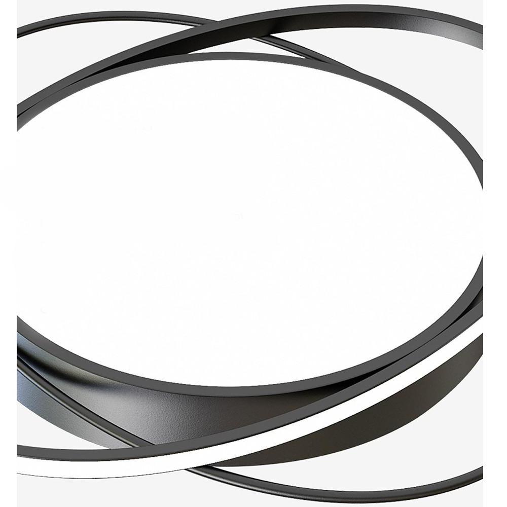 Geometric Circle LED Flush Mount Ceiling Light with Remote Control