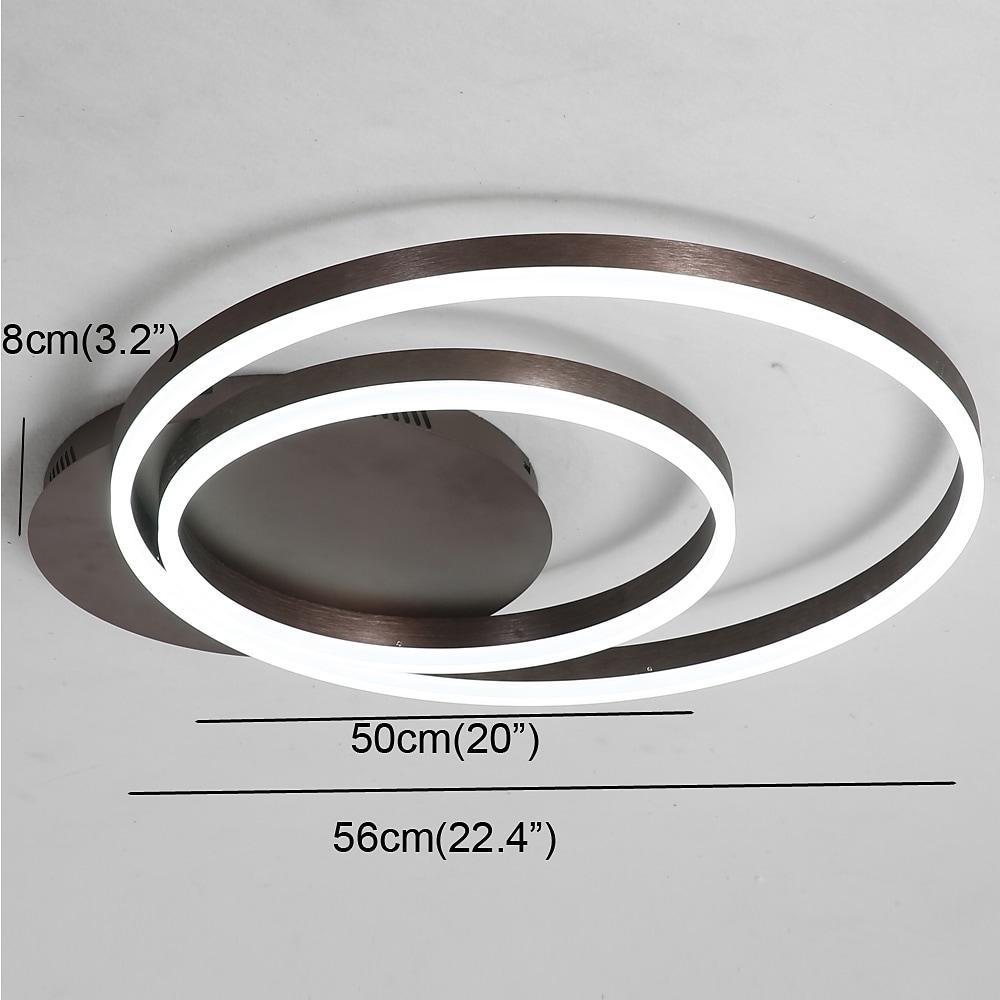 Dimmable LED Flush Mount Ceiling Light with Remote - Modern Design
