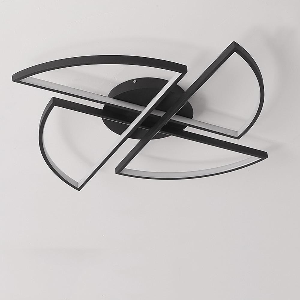 Geometric Flush Mount Ceiling Light Modern LED Semi Circle Metal