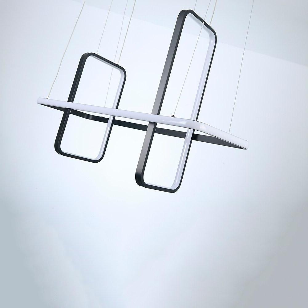 Rectangular LED Modern Chandelier Aluminum Pendant Light