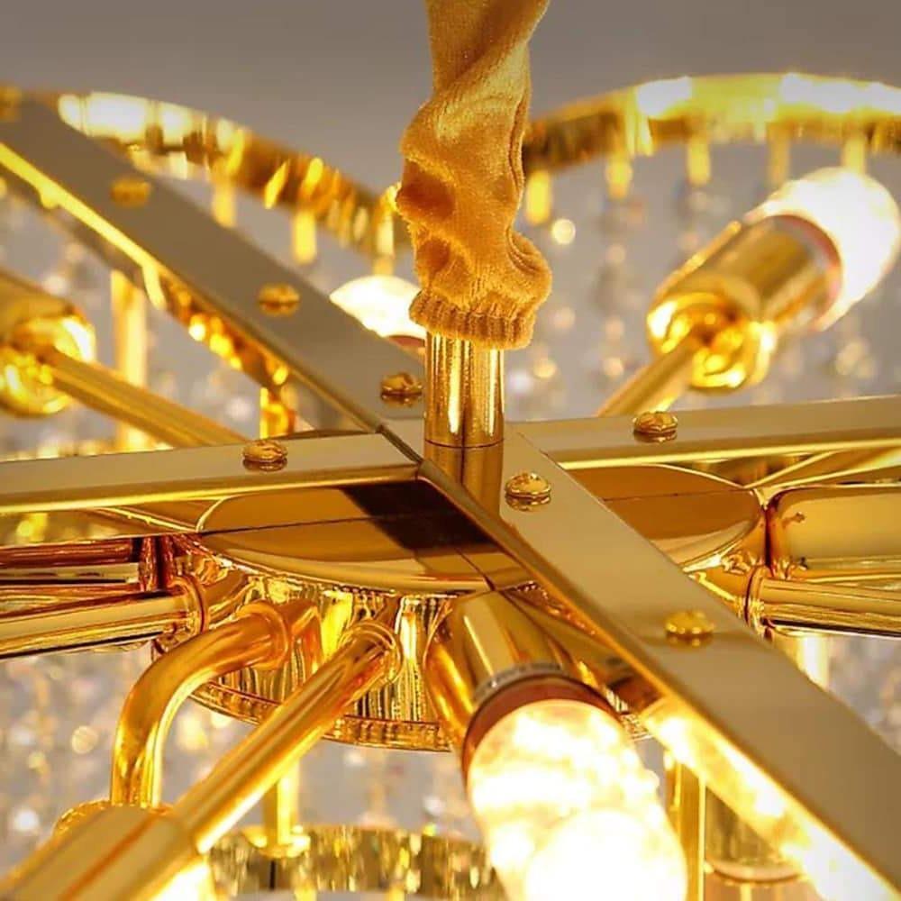 Crystal Lantern Chandelier Modern Electroplated Stainless Steel LED