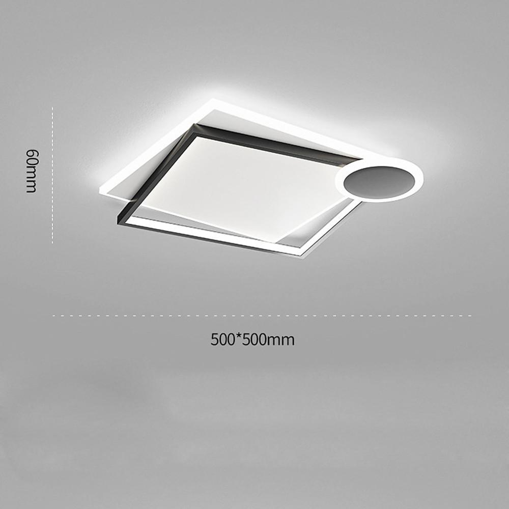 Modern Geometric LED Flush Mount Ceiling Light – Metal & Acrylic