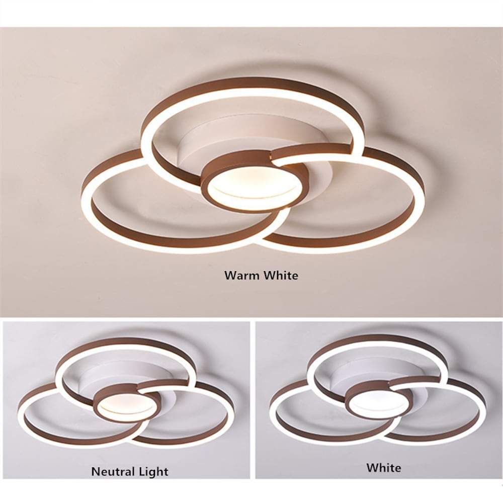 Modern Geometric LED Flush Mount Ceiling Light - Aluminum