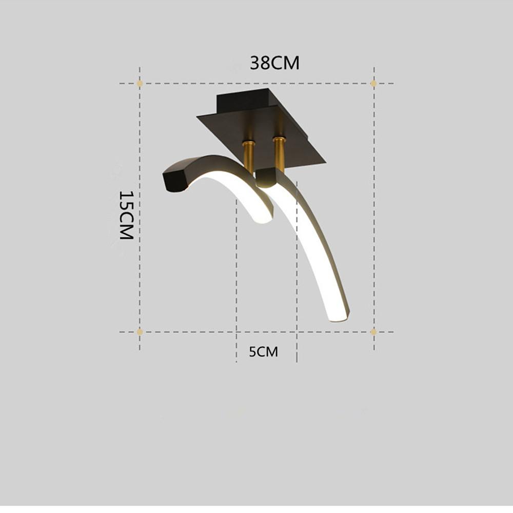 Arc Shaped Dimmable LED Flush Mount Ceiling Light - Modern Design