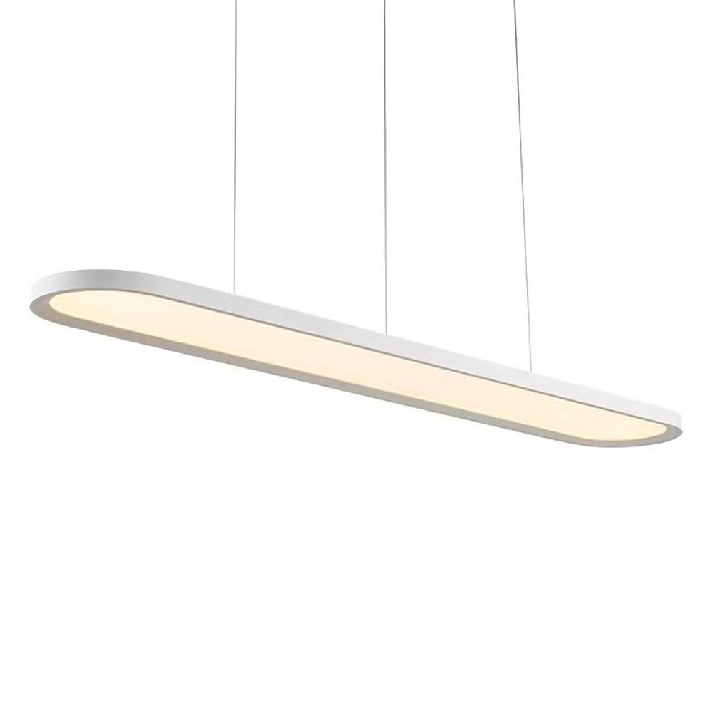Modern Oval LED Pendant Light – Metal & Acrylic Ceiling Fixture