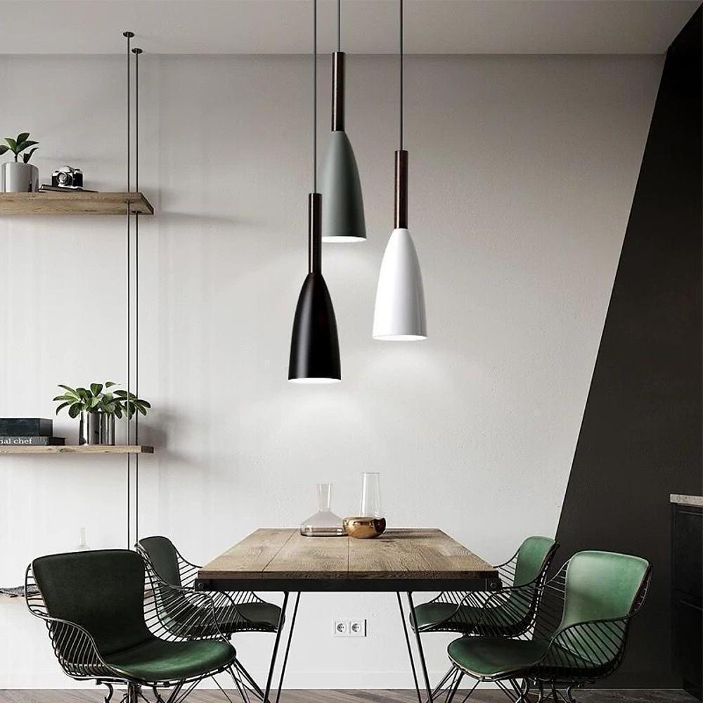 Modern Cone Pendant Light Metal LED Minimalist Island Lamp