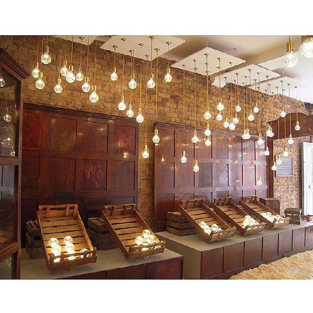 Nordic Glass Ball Pendant Light with Gold Metal Finish – LED