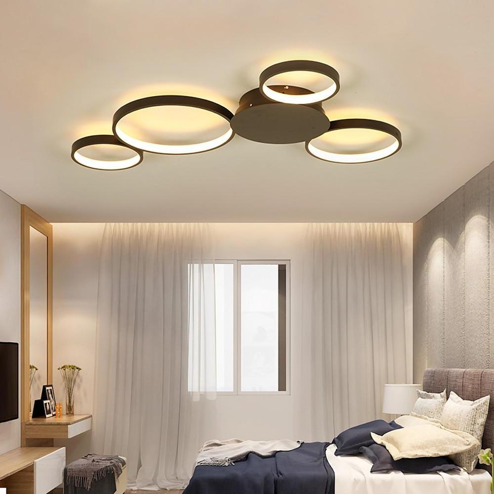 Modern 4-Circle LED Flush Mount Ceiling Light - Silicone Shade