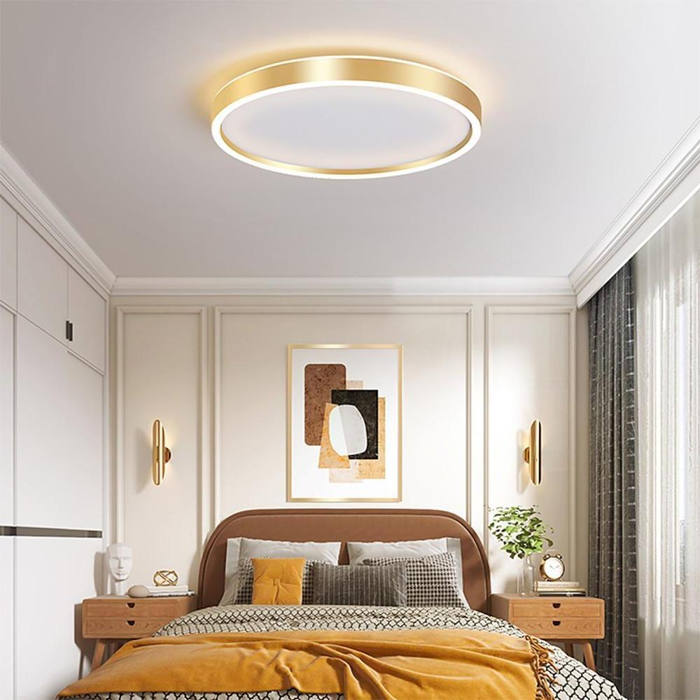 Modern Circular Metal Flush Mount LED Ceiling Light