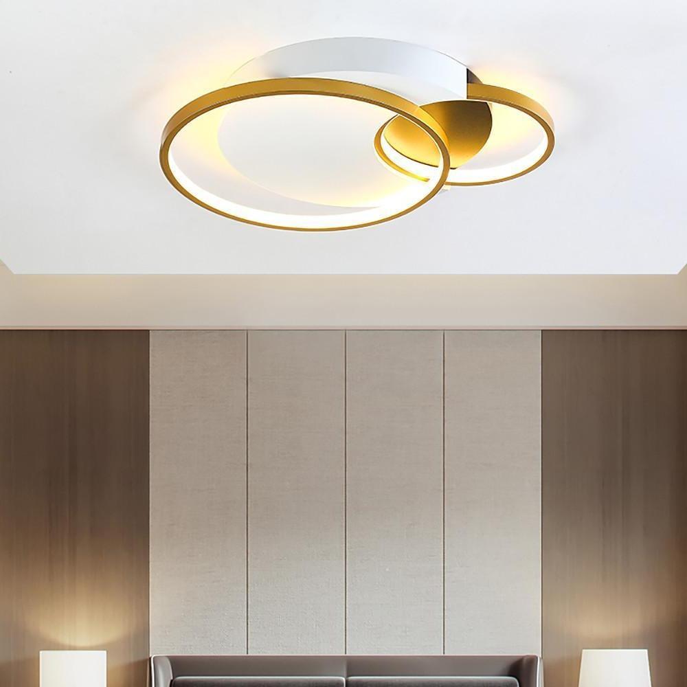Nordic Geometric LED Flush Mount Ceiling Light - Metal & Acrylic