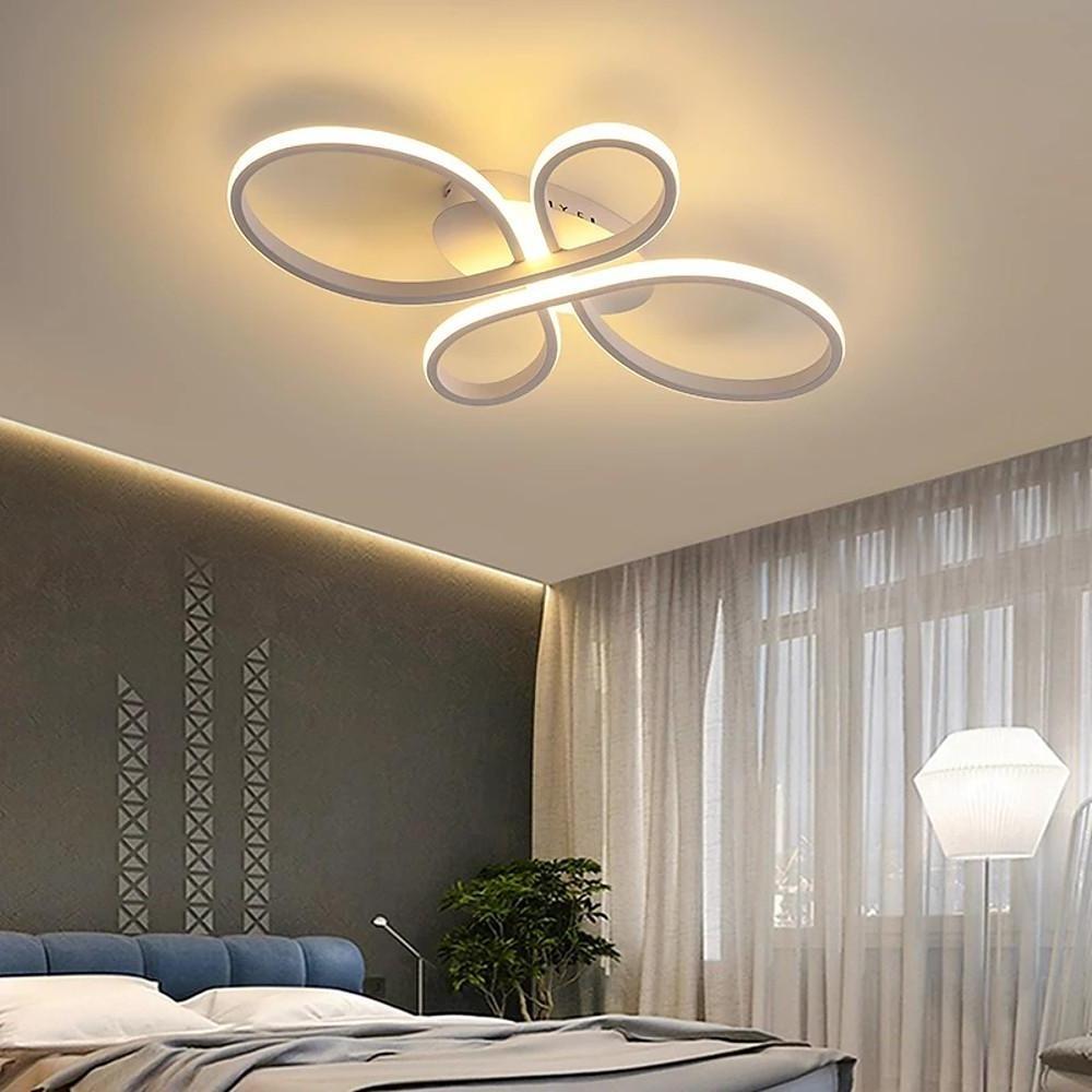 Multi-Curve Flush Mount Ceiling Light Modern Metal LED Ambient