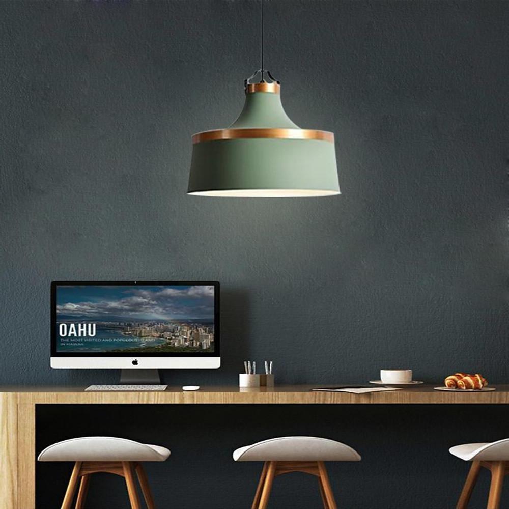 Industrial Bowl Pendant Light - Metal Shade, Adjustable Chain